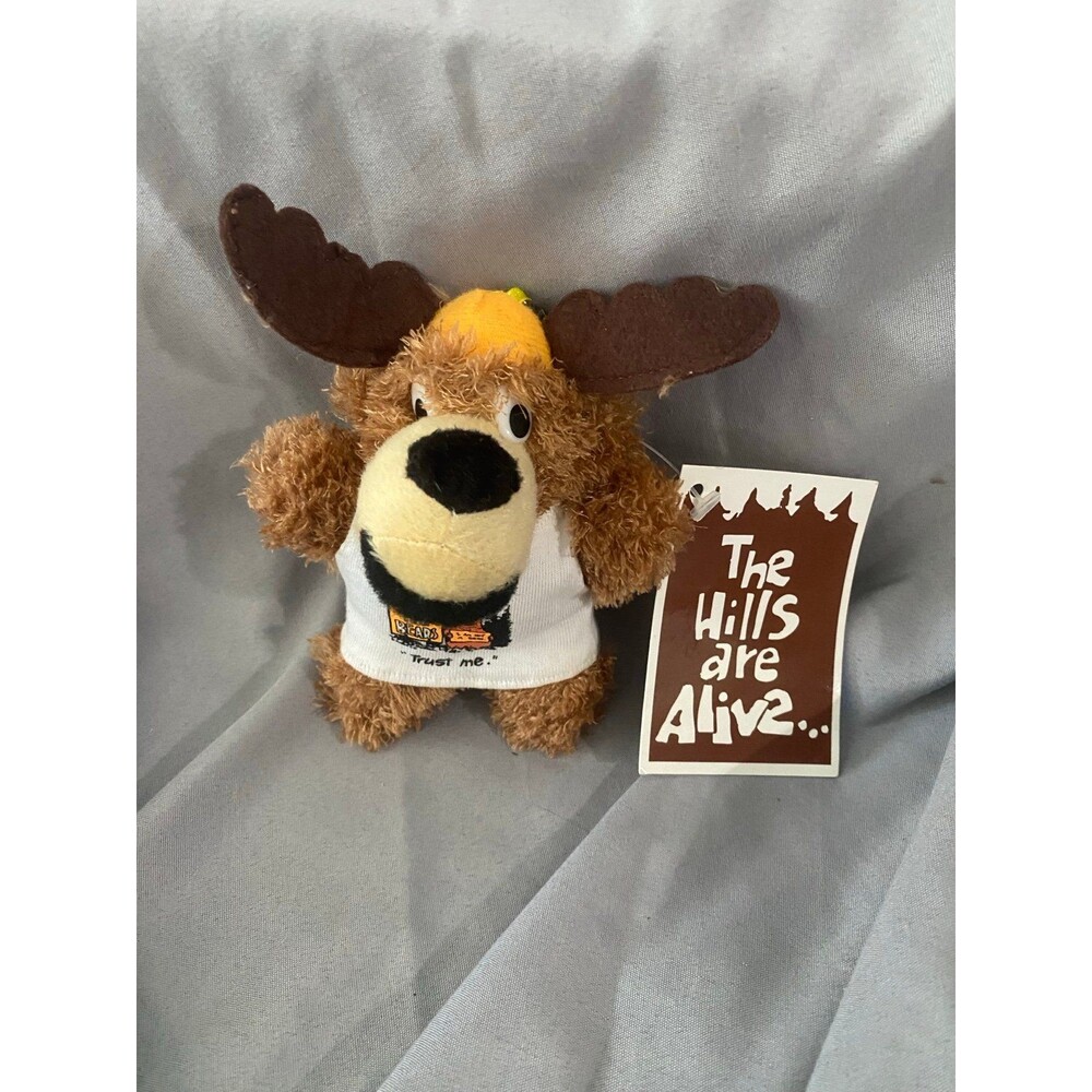 NWT The Hills are Alive TRUST ME BEAR Plush Moose Keychain Do Not Feed Bears 5”
